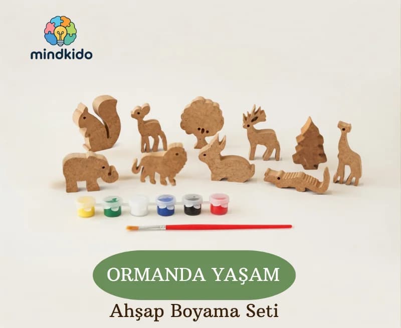 ORMANDA YAŞAM Temalı Ahşap Boyama Seti