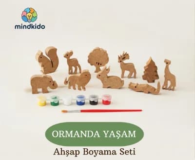 ORMANDA YAŞAM Temalı Ahşap Boyama Seti