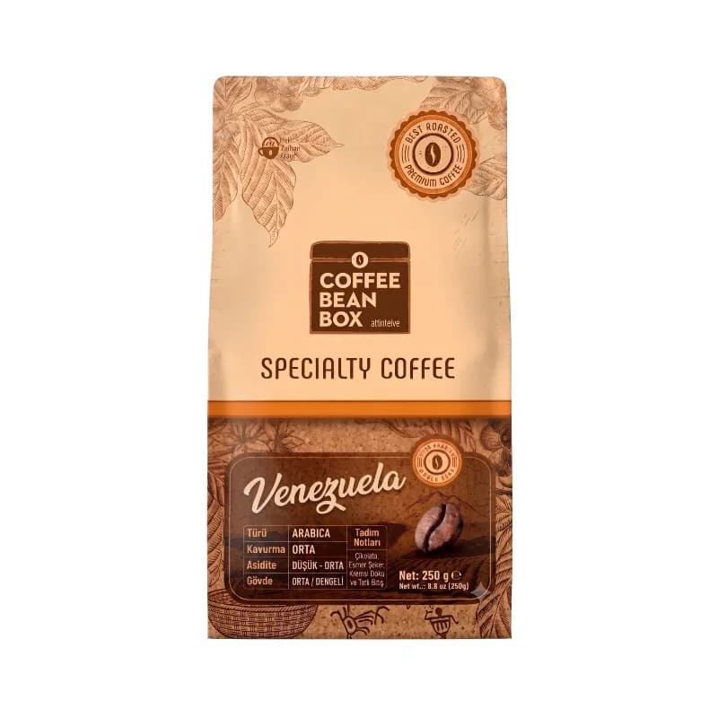 CoffeeBeanBox Venezuela Kavrulmuş Çekirdek Kahve 250 g (Filtre Kahve İçin Öğütülmüş)
