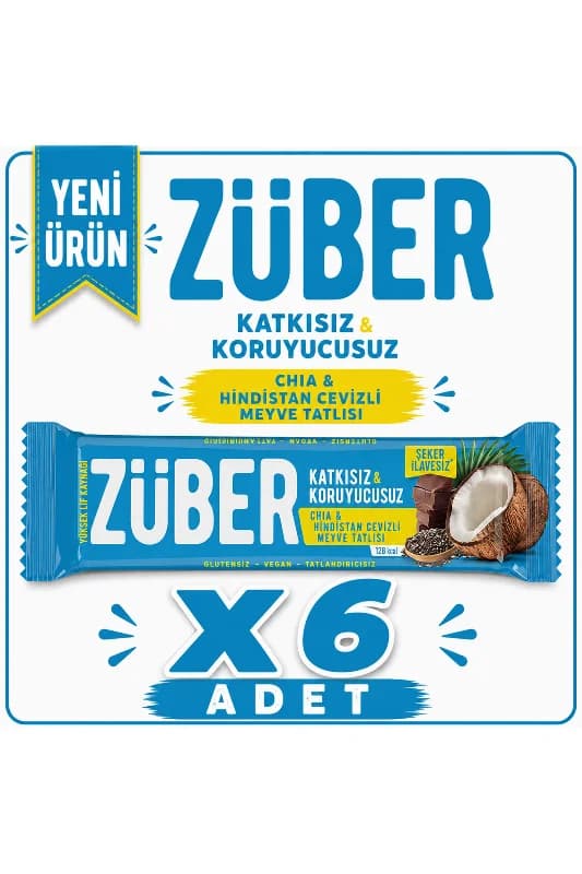 Züber Chia ve Hindistan Cevizli Meyve Bar