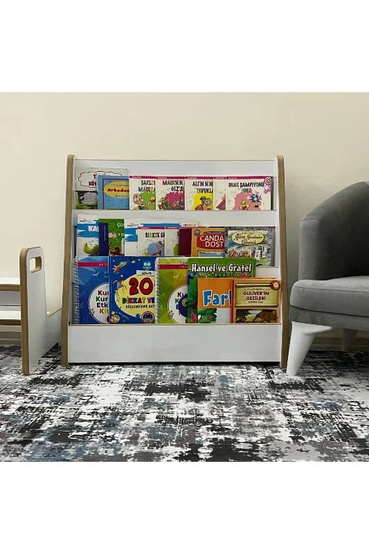 Melis 3 Raflı Kitaplık - Bebek Çocuk Oyun Odası Melis 3 Raflı Montessori Kitaplık