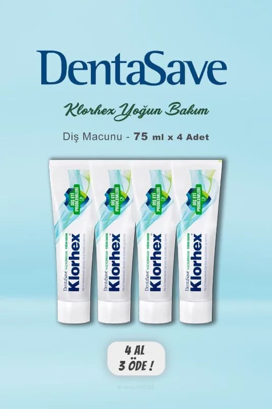 4 AL 3 ÖDE DentaSave Klorhex Diş Macunu 75 ml
