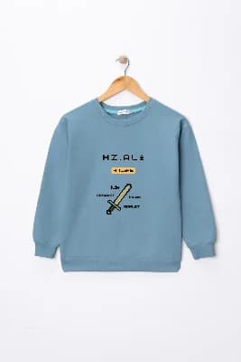Erkek Çocuk "Hz Ali" Baskılı Pamuklu Sweat