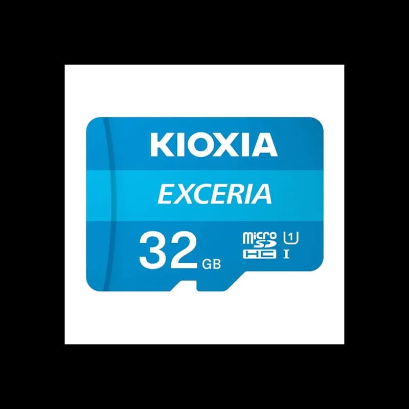 KIOXIA 32GB Exceria, LMEX1L032GG2, UHS-1, CL10, 100Mb/s, MicroSD Kart Bellek (SD Adaptörlü)