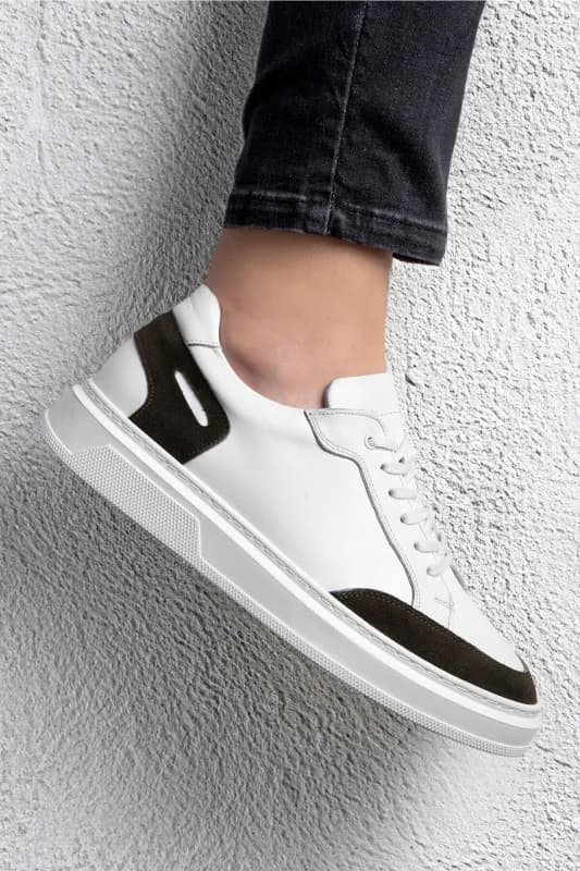 Tarona Erkek Hakiki Deri Sneaker, Bağcıklı Sneaker, Hakiki Deri Sneaker, Erkek Sneaker