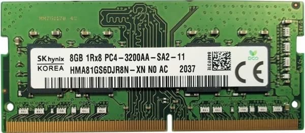 HYNIX 8GB DDR4 3200Mhz CL22 Notebook Ram HMA81GS6DJR8N-XN (Kutusuz) (1.2V)
