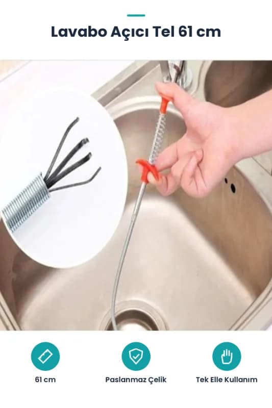 Lavabo Açıcı Tel