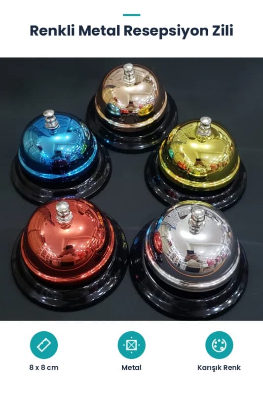 Renkli Metal Resepsiyon Zili