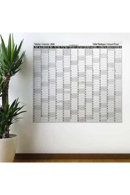 ® 2020 Yıllık Planlayıcı Manyetik Duvar Stickerı Takvim 110x100 cm