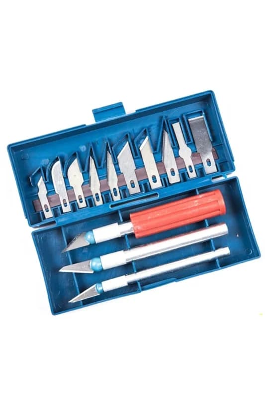 ® Zanaat 16 Parça Hobi Gravür Ahşap Heykel Çömlek Oyma Şekil Verme 13 Maket