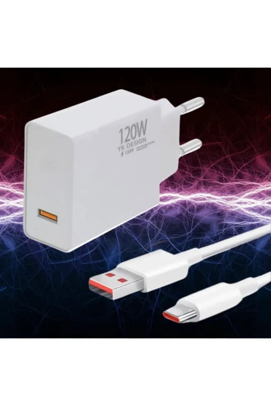 ® 120W USB Hızlı Type C Uçlu Kablolu Şarj Aleti