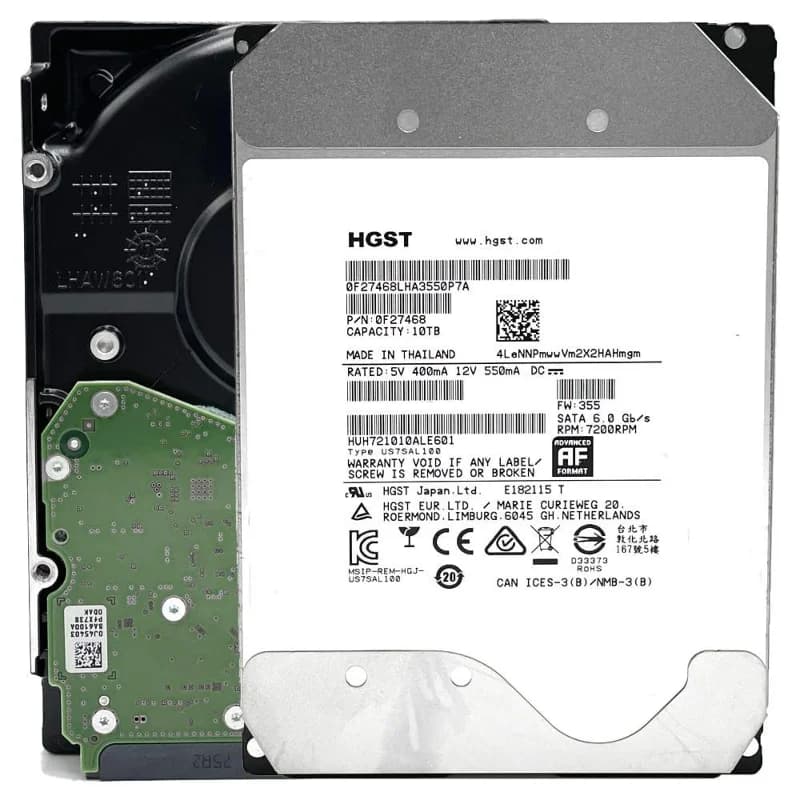 GV HD 10TB HUH721010ALE601 SATA 6-GBPS 7200RPM 256MB HARDDİSK
