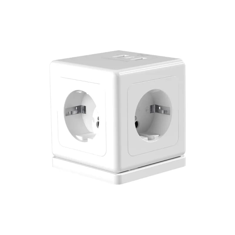 S-LINK PRZ04, 4 Soket, Akım Korumalı Priz, 1x Type-C, 2xUSB 5V, 2Mt Kablo, 306 Joule, Küp Tasarım (Beyaz)