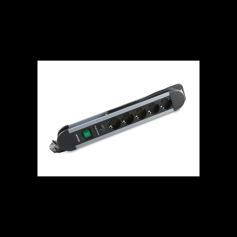 S-LINK Swapp SPGKS05, 5 Soket, Akım Korumalı Priz, 1.5Mt Kablo, 900 Joule (Gri) %100 Bakır