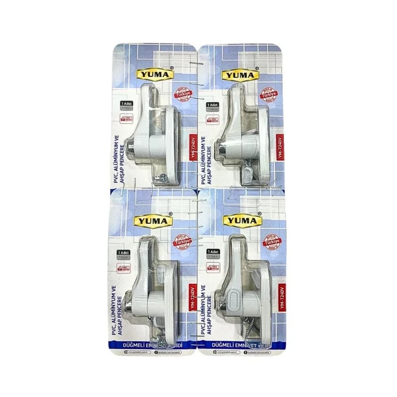Düğmeli PVC Metal Emniyet Kilidi Vakumlu