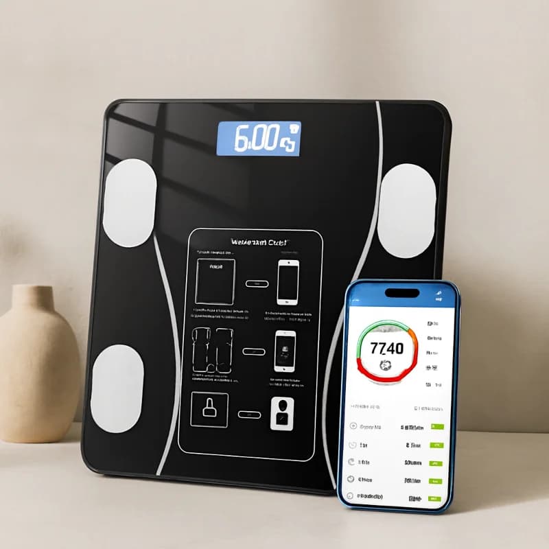 Vücut Analizli Bluetooth Dijital Baskül 180kg/50g