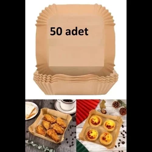 Yağsız Pişirme Kağıdı 50 Adet Hava Fritözü İçin