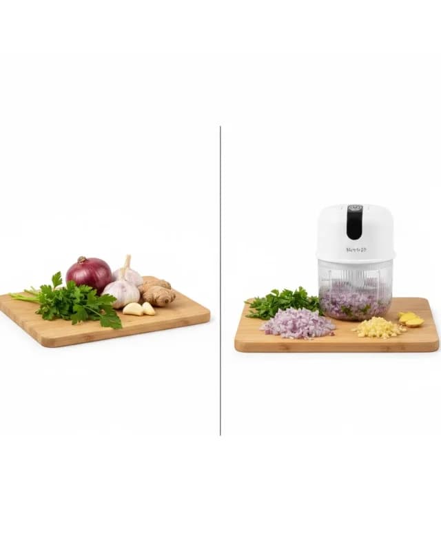 Pratik Mini Mutfak Robotu 250 Ml Sarımsak Ve Sebze Doğrayıcı