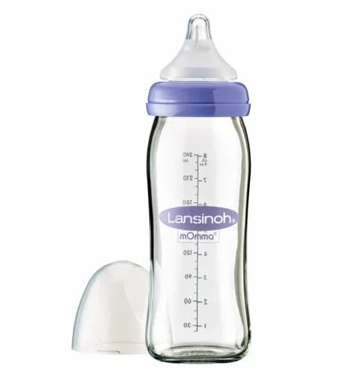 Şık Cam Biberon 240 ml Kapasite ile Bebekler için