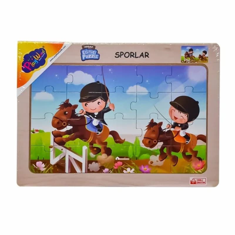 Eğitici Ahşap Puzzle Sporlar 4 Adet Çocuklar için