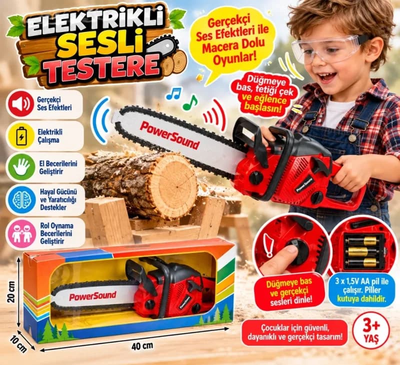 Motorlu Sesli Testere 1 Adet