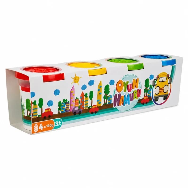 Crafy 4'lü Oyun Hamuru 560 gr. Eğlenceli Set