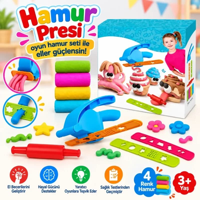 Pratik Hamur Seti 200 Gram El Presi ile Pişirme