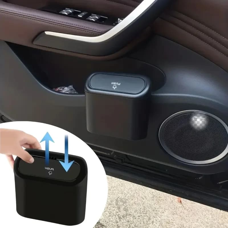 Ergonomik Kapaklı Araç İçi Mini Çöp Kovası ile Düzen Sağlayın