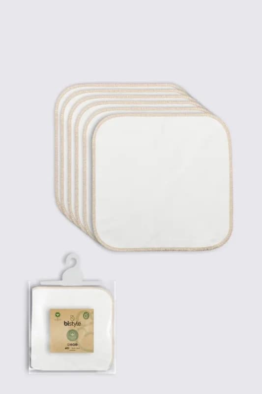 Penye Mendil 28x28 6'lı Ekru Renkli Set