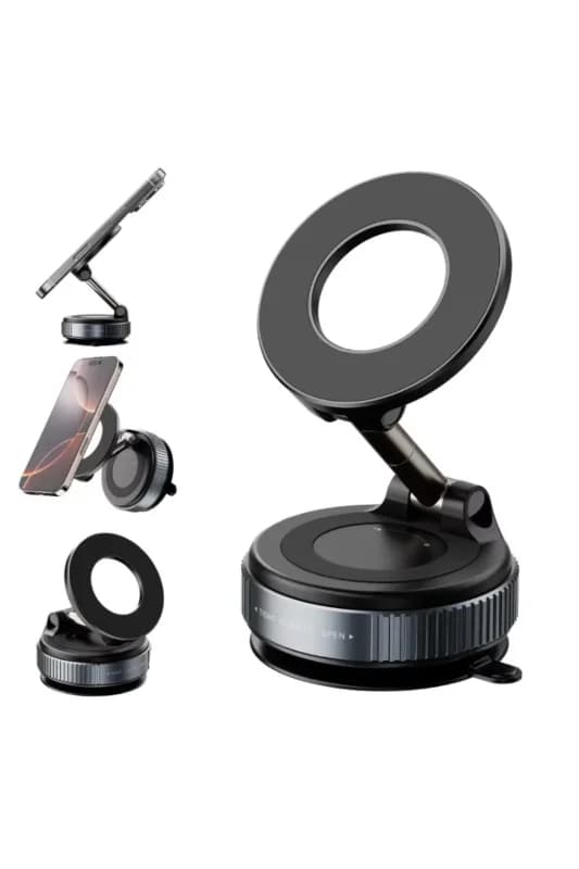 Ergonomik 360 Derece Dönebilen Araç İçi Manyetik Telefon Tutucu
