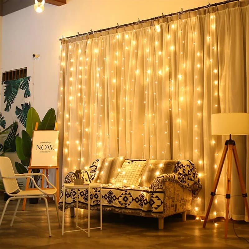 Şık Tasarım 2 x 2 Metre 320 Led Çok Fonksiyonlu Dekoratif Işık Perdesi