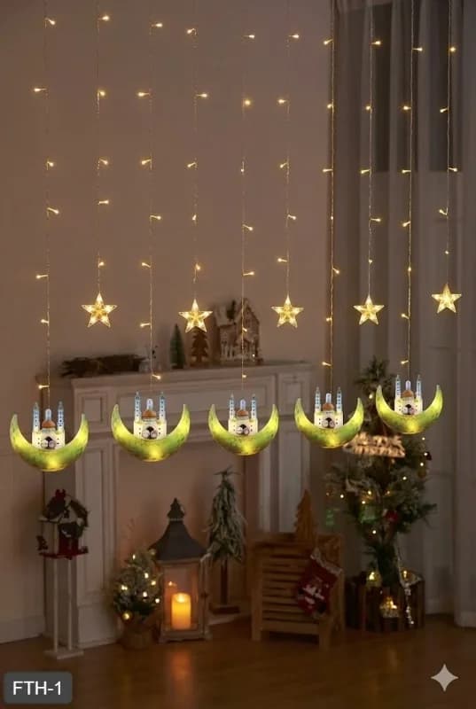 Şık Tasarım 3 Metre Ramazan Temalı LED Perde Işık Seti