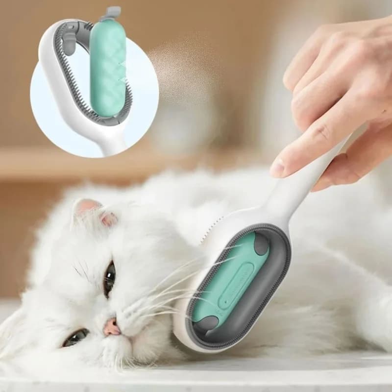 Ergonomik Su Püskürtmeli Kedi ve Köpek Tüy Temizleme Fırçası