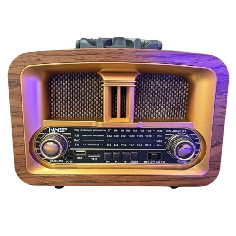 Şık Tasarım Taşınabilir USB Şarjlı Retro 3 Bant Radyo