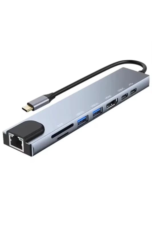 Ergonomik 87 W PD USB-C Çoklu Dönüştürücü Hub ile 4 K HDMI