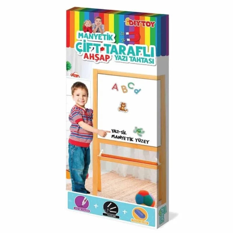 Çift Taraflı Manyetik Ahşap Yazı Tahtası 1 Adet