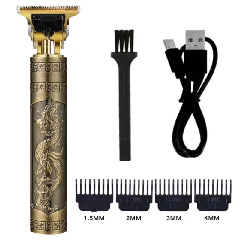 Ergonomik Vintage Tasarım 4 Başlıklı USB Şarjlı Tıraş Makinesi
