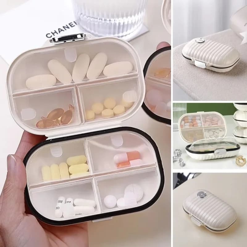 Ergonomik 7 Bölmeli Büyük Taşınabilir İlaç ve Saklama Kutusu