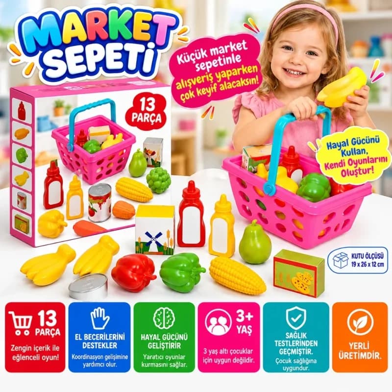 Pratik Küçük Market Sepeti 1 Adet