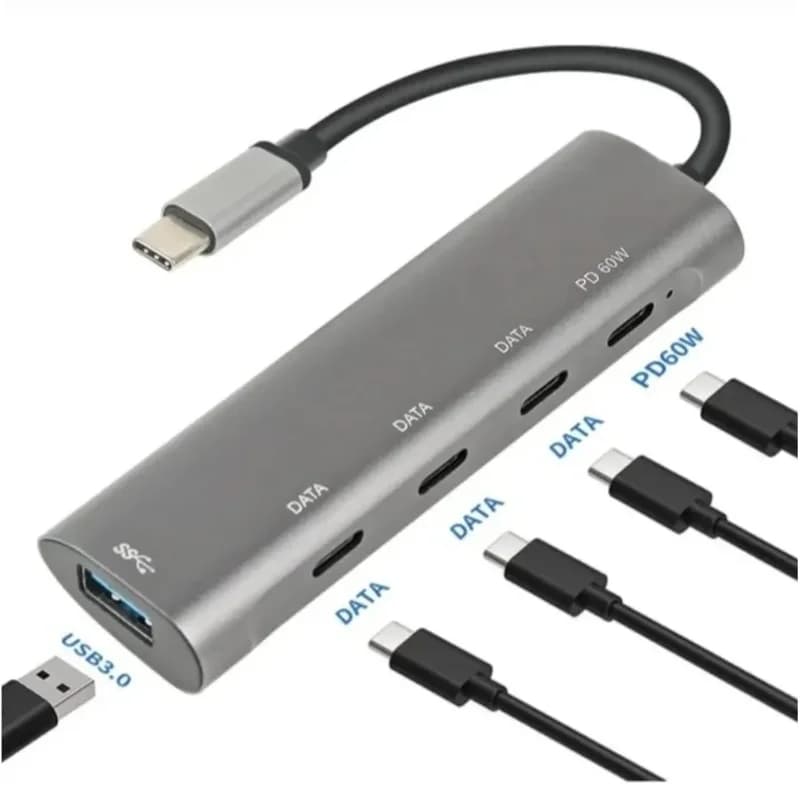 Kompakt 5 İn 1 Type-c Pd Hub İle Hızlı Veri Aktarımı