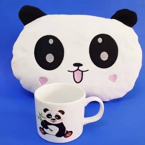 Şirin Panda Hediye Seti 35 Cm Yastık Ve Kupa