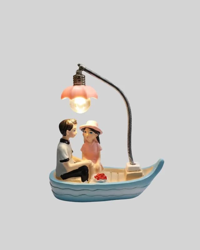 Romantik Çift Figürlü Led Masa Lambası 1 Adet