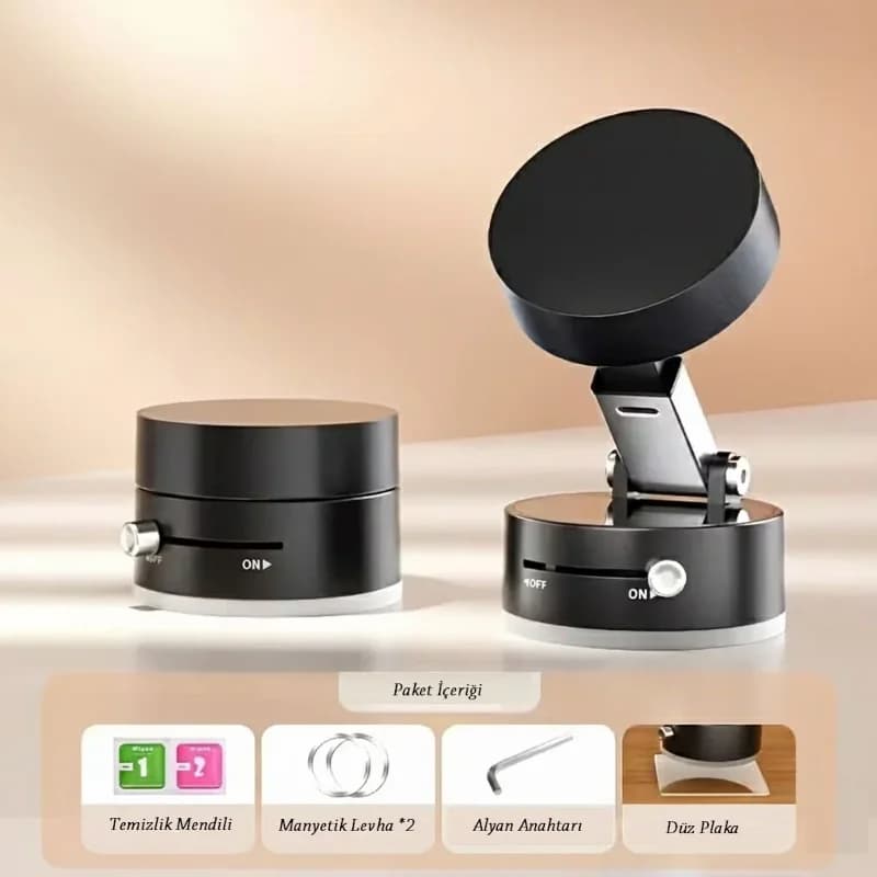 Katlanabilir Mıknatıslı Telefon Tutucu Torpido ve Cam Uyumlu