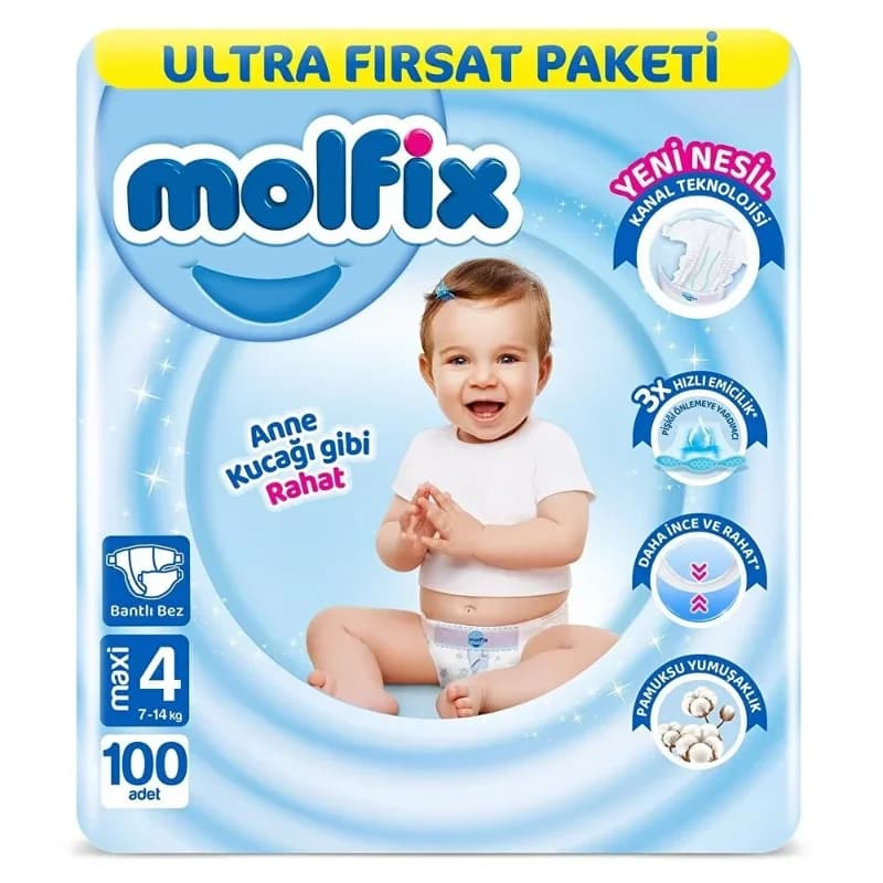 Ultra Fırsat Paket Bebek Bezi 7-14 Kg 100 Adet