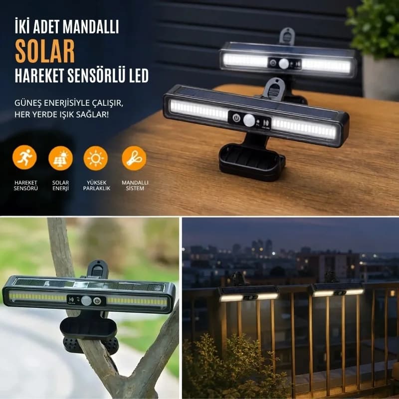 Ergonomik Kablosuz Güneş Enerjili 36 LED Dış Mekân Lambası
