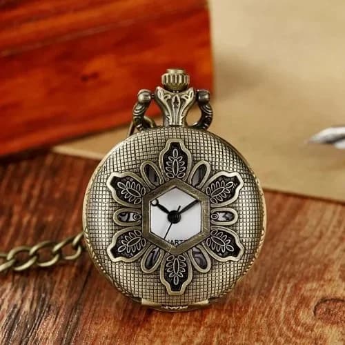 Şık Köstekli Cep Saati 4.5 Cm Dekoratif Hediye