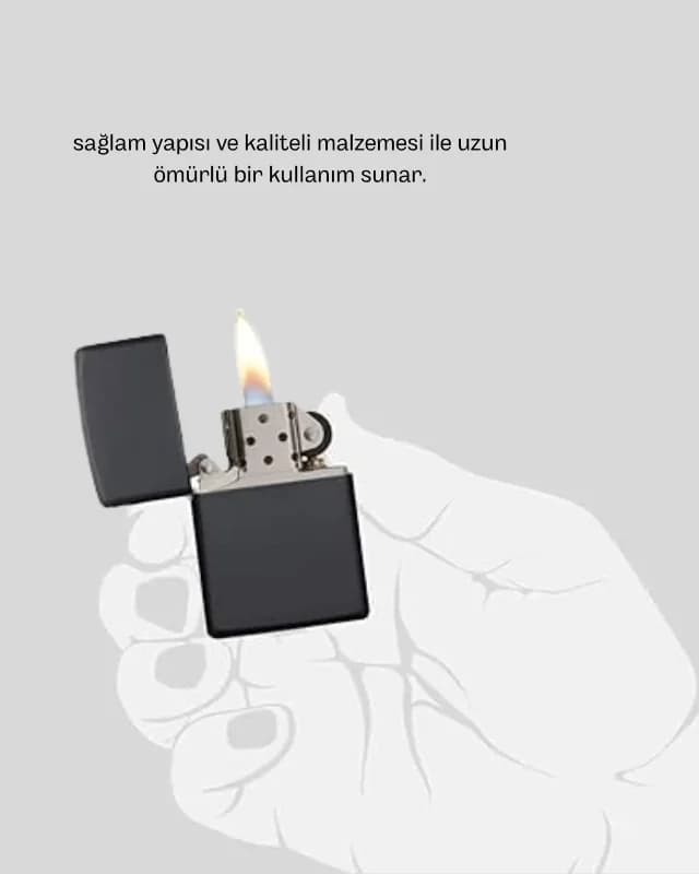 Şık Tasarımlı Ergonomik Metal Çakmak Mat Kaplama Aksesuar