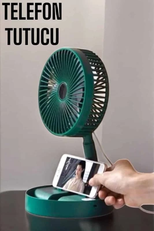 Katlanabilir Mini Fan Telefon Tutucu 3 Hızlı