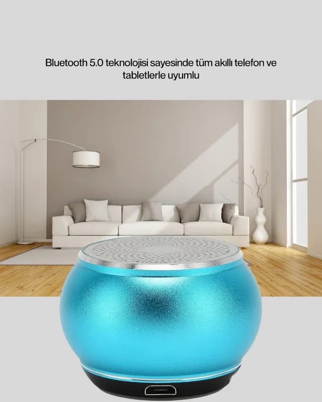 Kompakt Taşınabilir Bluetooth Hoparlör 9m Menzil Dahili Mikrofon