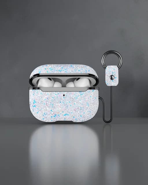 Onegif Apple Airpods 2 (2.nesil) Bright Simli Airpods Kapak - Gümüş